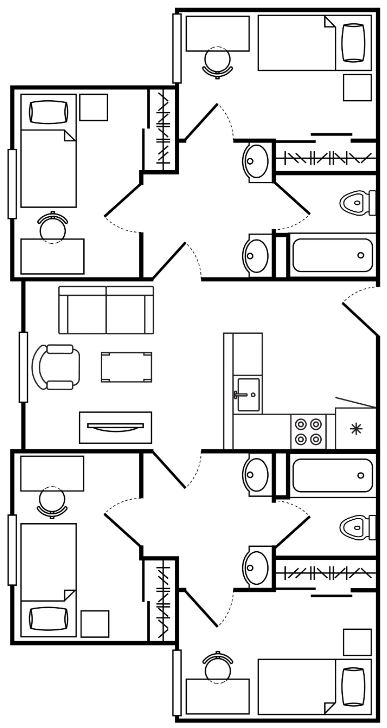 Floor Plan Las Casas 4 Bedroom