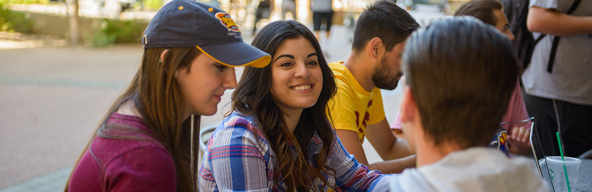 Students smiling